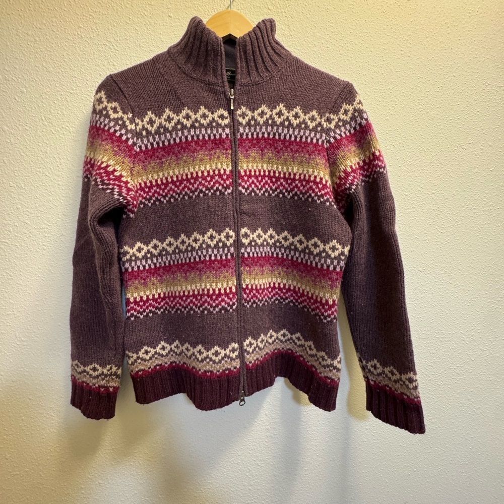 Eddie Bauer Multicolor Patterned Cardigan